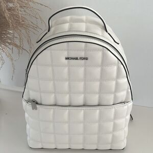 Michael Kors Shelia Quilted White Backpack – Luxe Designer Statement NWT